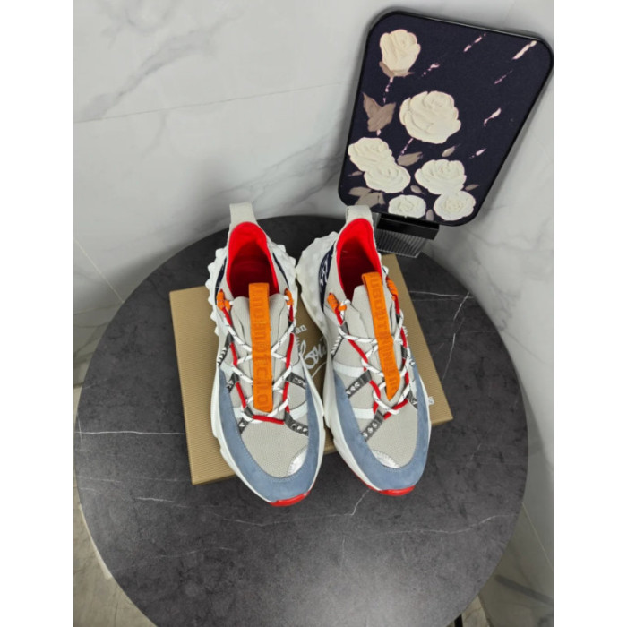 Christian Louboutin Multicolor Bubble‑Sole Chunky Lace‑Up Sneakers Red Lining