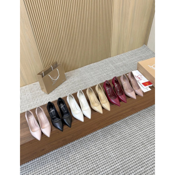Christian Louboutin Burgundy Leather 85mm Sporty Kate Pointed Toe Pumps