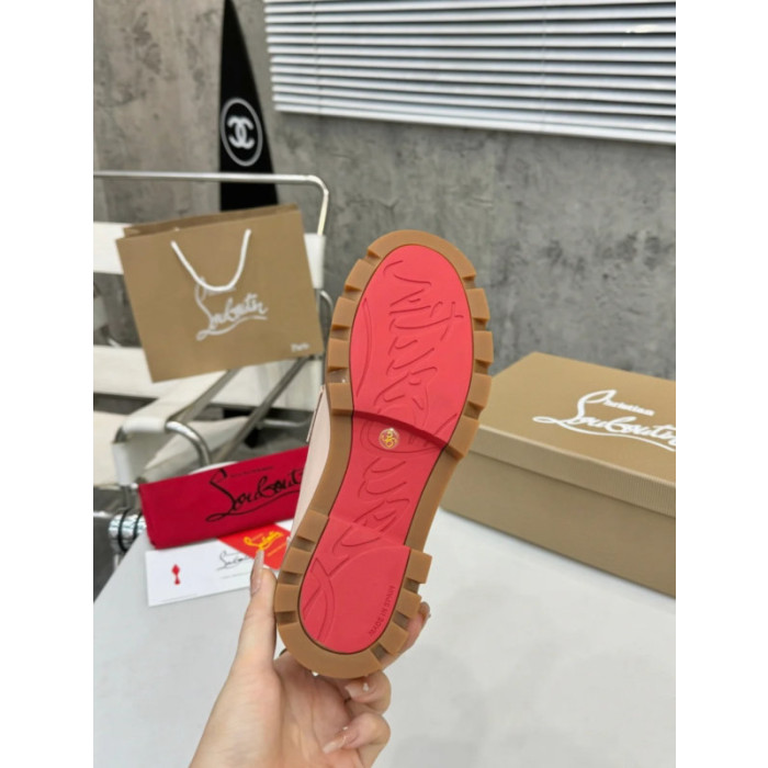 Christian Louboutin Light Pink Patent Leather Chunky Loafer