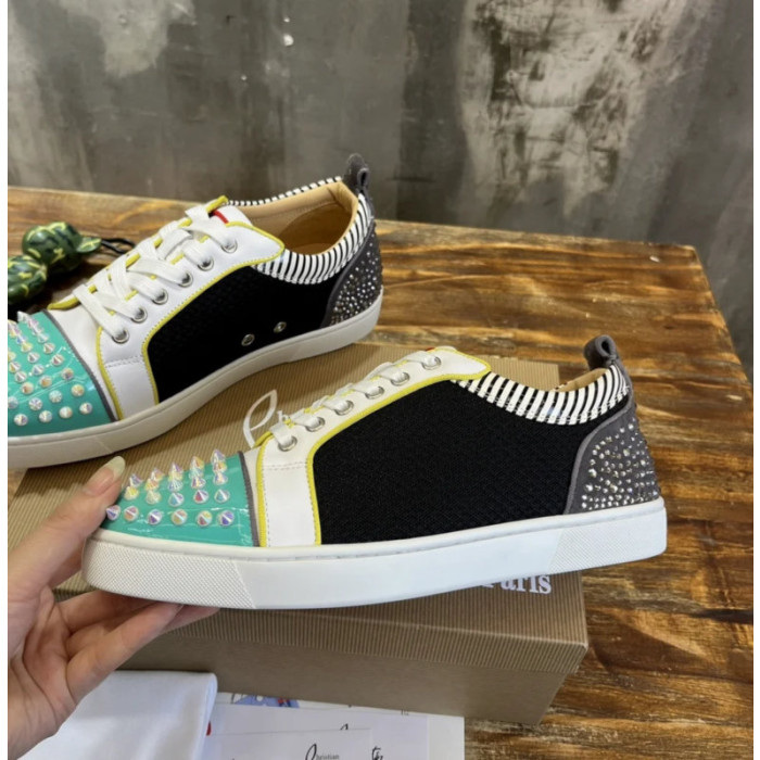 Christian Louboutin Multicolor Spiked Low‑Top Sneakers