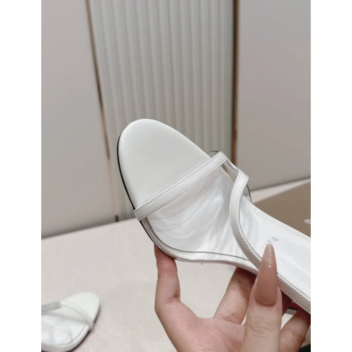 Christian Louboutin White Patent Leather 100mm Stiletto Heel Slingback Sandals