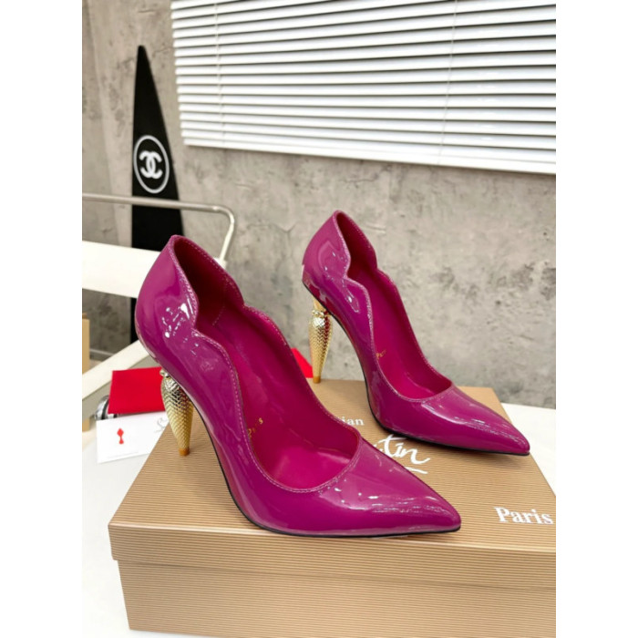 Christian Louboutin Fuchsia Patent Leather Pointed Toe 100mm heel Pumps