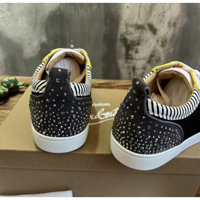 Christian Louboutin Multicolor Spiked Low‑Top Sneakers
