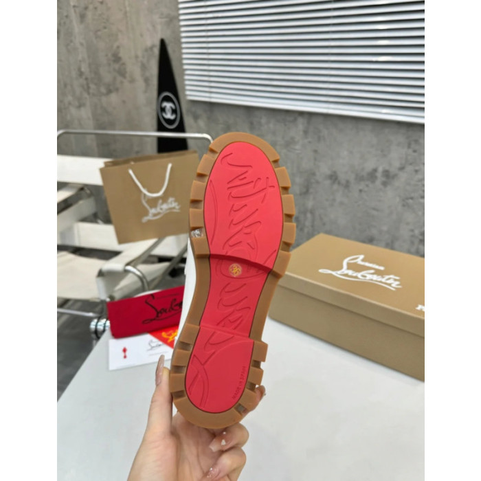 Christian Louboutin White Leather Chunky Loafer
