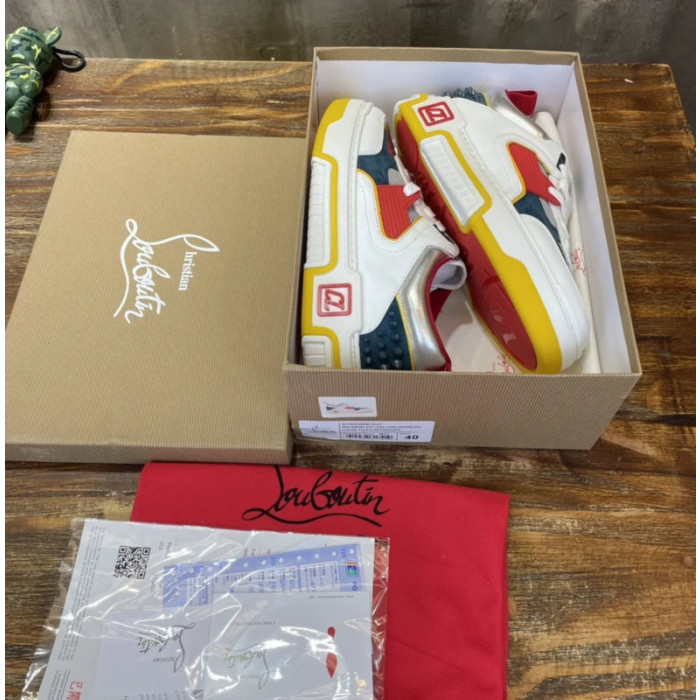 Christian Louboutin Multicolor Spiked Low‑Top Platform Sneakers