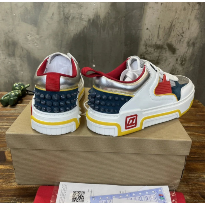 Christian Louboutin Multicolor Spiked Low‑Top Platform Sneakers