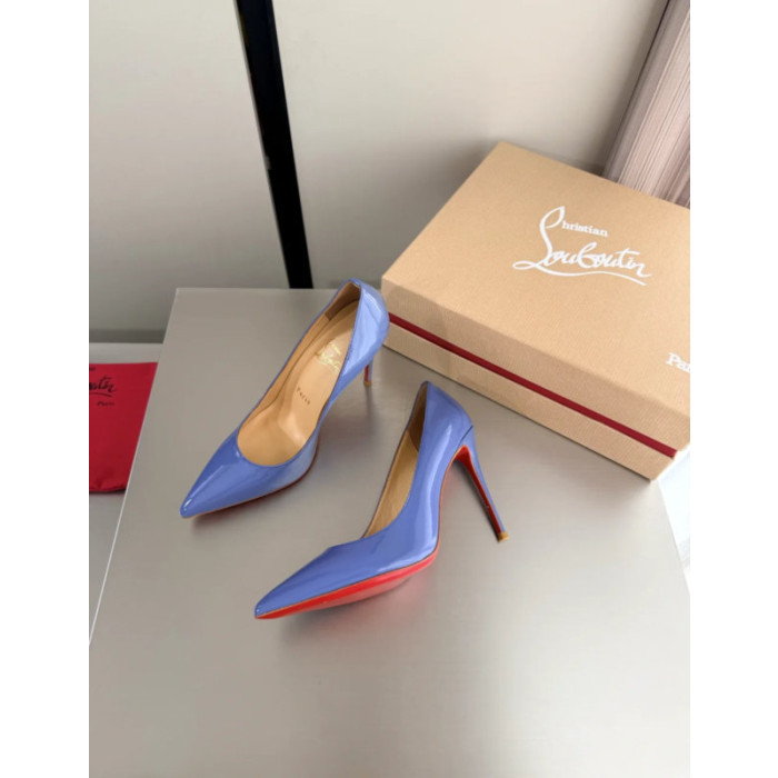 Christian Louboutin Periwinkle Patent Leather 100mm Stiletto Heel Kate Pumps