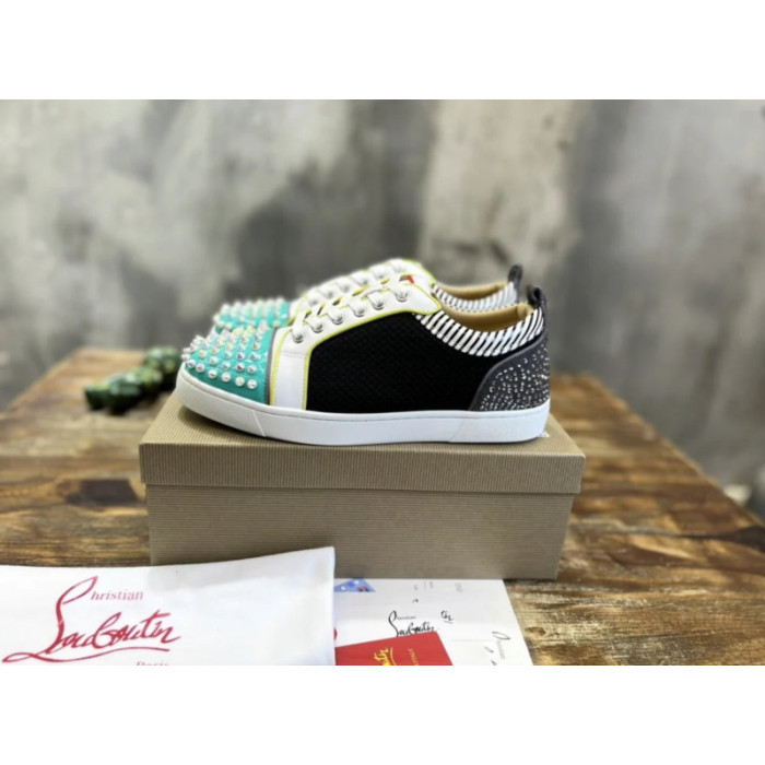 Christian Louboutin Multicolor Spiked Low‑Top Sneakers
