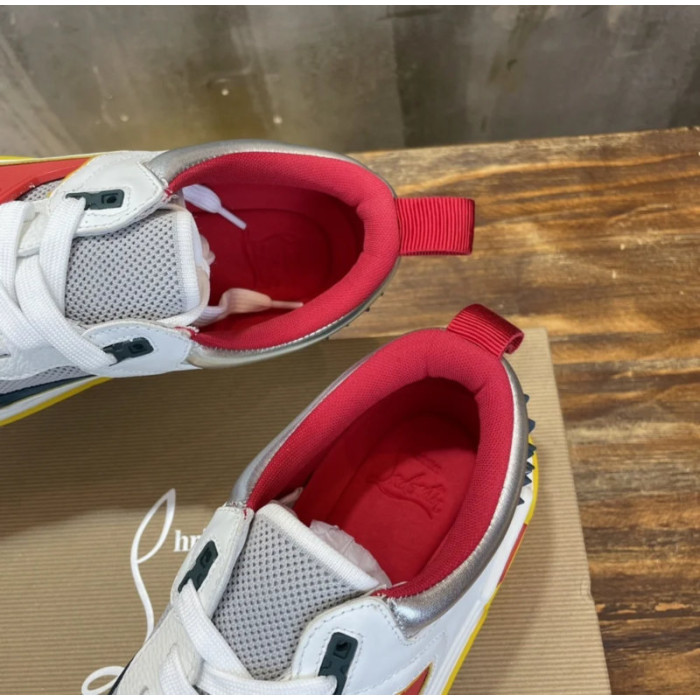 Christian Louboutin Multicolor Spiked Low‑Top Platform Sneakers