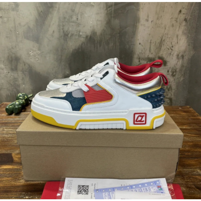 Christian Louboutin Multicolor Spiked Low‑Top Platform Sneakers