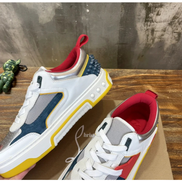 Christian Louboutin Multicolor Spiked Low‑Top Platform Sneakers