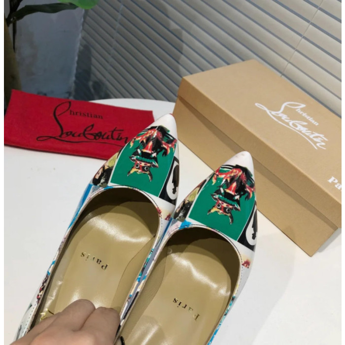 Christian Louboutin Collage‑Print Pointed Toe 100mm Stiletto heel Pumps