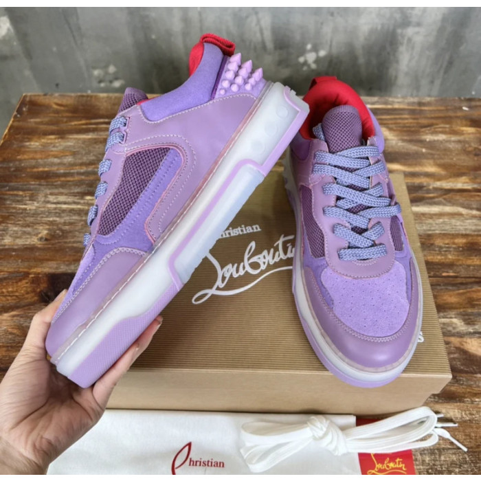 Christian Louboutin Loubishark Purple Leather Sneakers