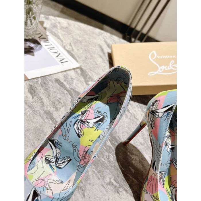 Christian Louboutin Colorful Graffiti Print 100mm heel Pump