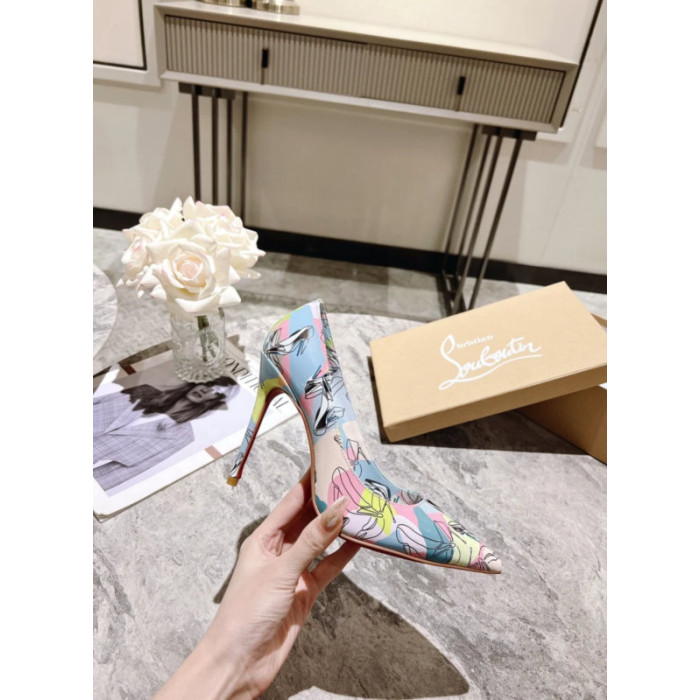 Christian Louboutin Colorful Graffiti Print 100mm heel Pump