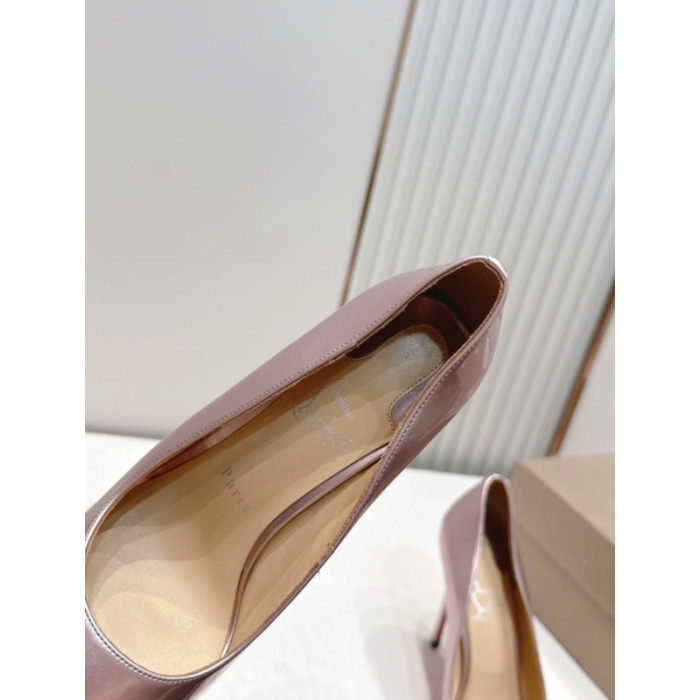 Christian Louboutin Metallic Pink 100mm Stiletto Heel Pointed‑Toe Pumps