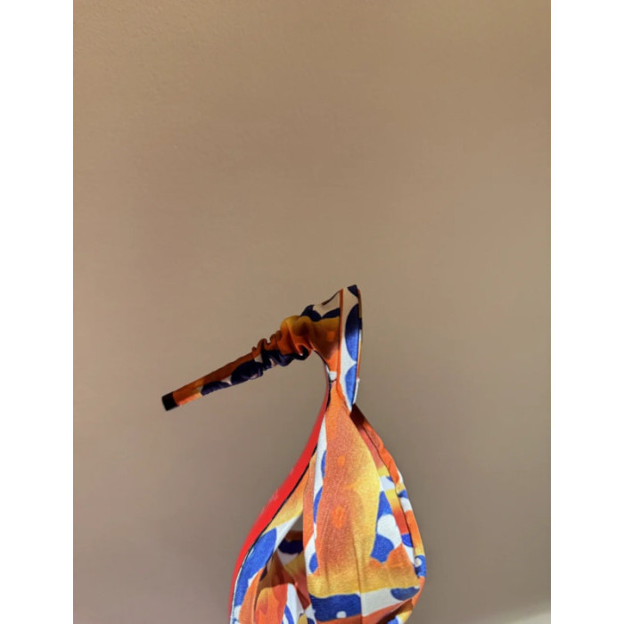 Christian Louboutin Abstract‑Print Satin 100mm heel Crisscross Mule High‑Heel Sandals