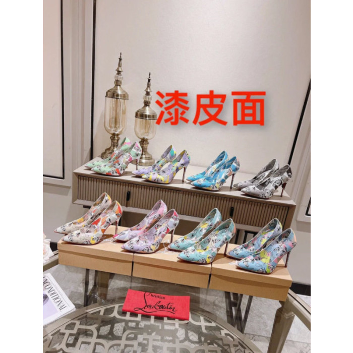 Christian Louboutin Colorful Graffiti Print 100mm heel Pump