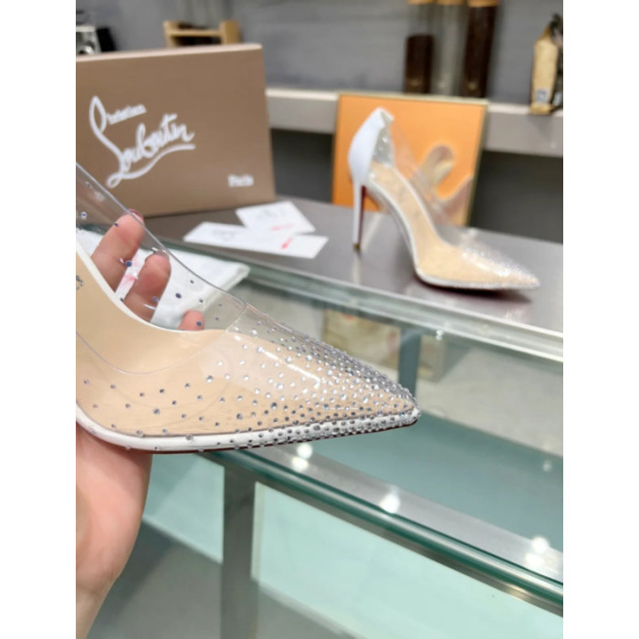 Christian Louboutin Clear PVC All‑Over Crystal 100mm Stiletto heel Pumps