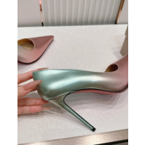 Christian Louboutin Pink‑Mint Gradient Patent 85mm Stiletto Heel Pointed‑Toe Pumps