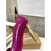 Christian Louboutin Fuchsia Patent Leather Pointed Toe 100mm heel Pumps