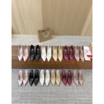 Christian Louboutin Nude Leather 85mm Sporty Kate Pointed Toe Stiletto Heel Pumps