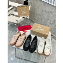 Christian Louboutin Black Leather Chunky Loafer