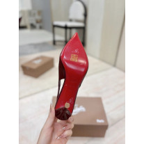 Christian Louboutin Burgundy Patent 85mm Slingback Pointed‑Toe Heel Pumps