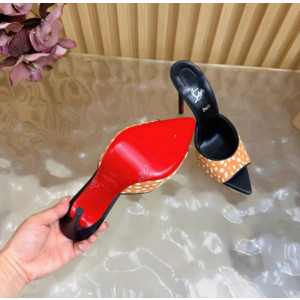 Christian Louboutin Fawn‑Spot Pony Hair 100mm Stiletto Heel Mules