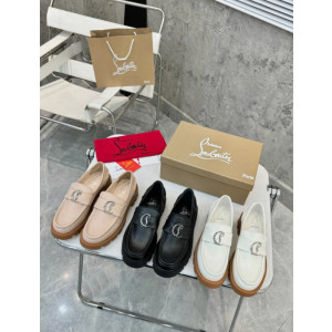 Christian Louboutin Beige Leather Chunky Loafer