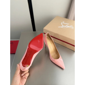 Christian Louboutin Baby Pink Patent Leather 100mm Stiletto Heel Kate Pumps