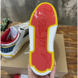 Christian Louboutin Multicolor Spiked Low‑Top Platform Sneakers