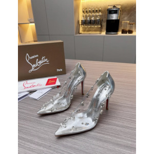 Christian Louboutin Clear PVC Crystal‑Embellished 100mm Stiletto heel Pumps