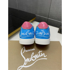 Christian Louboutin Multicolor Color‑Block Metallic Low‑Top Sneakers