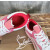 Christian Louboutin Pink White Mixed‑Media Spiked Low‑Top Sneakers