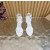 Christian Louboutin White Patent Leather Ankle‑Strap Platform High‑Heel Sandals 120mm heel