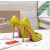 Christian Louboutin Lady Z 120 Yellow Patent Peep‑Toe Platform Stiletto Heel Pumps