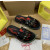 Christian Louboutin Black Heart‑Graffiti Print Slide Sandals Rainbow Crystal‑Trim Sole