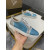 Christian Louboutin Blue‑Silver Crystal Patchwork Lace‑Up Casual Sneakers
