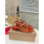 Christian Louboutin Terracotta Croc‑effect Leather Block Heel Thong Sandal