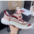 Christian Louboutin Pink‑Burgundy Chunky Bubble‑Sole Lace‑Up Sneakers