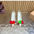 Christian Louboutin Off‑White Satin Multicolor Fabric Flower 100mm Stiletto Heel Pumps
