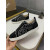 Christian Louboutin Black Suede Silver‑Glitter Floral Crystal‑Toe Low‑Top Sneakers