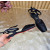 Christian Louboutin Black Satin Crystal‑Embellished Ankle‑Tie Slingback Ballet Flats