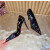 Christian Louboutin Black Velvet Gold‑Leopard Print Pointed‑Toe 120mm Stiletto High Heel Pumps