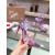 Christian Louboutin Purple Metallic Crystal Embellished Slingback Sandal 100mm heel
