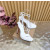 Christian Louboutin White Patent Leather Ankle‑Strap Platform High‑Heel Sandals 120mm heel