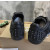 Christian Louboutin Black CL‑Logo Spiked Low‑Top Sneakers