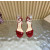 Christian Louboutin Red Patent 150mm Platform Ankle‑Strap Heel Sandals