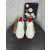 Christian Louboutin White Bubble‑Sole Lace‑Up Chunky Sneakers Red Inner Lining
